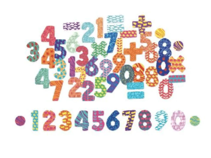 Wooden Number Magnets