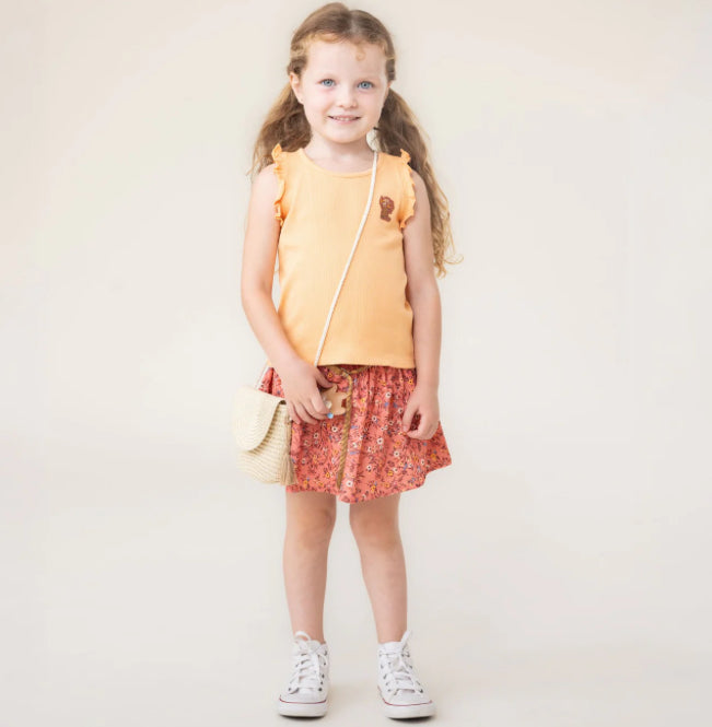 Straw Girls Beige Shoulder Bag-Nano