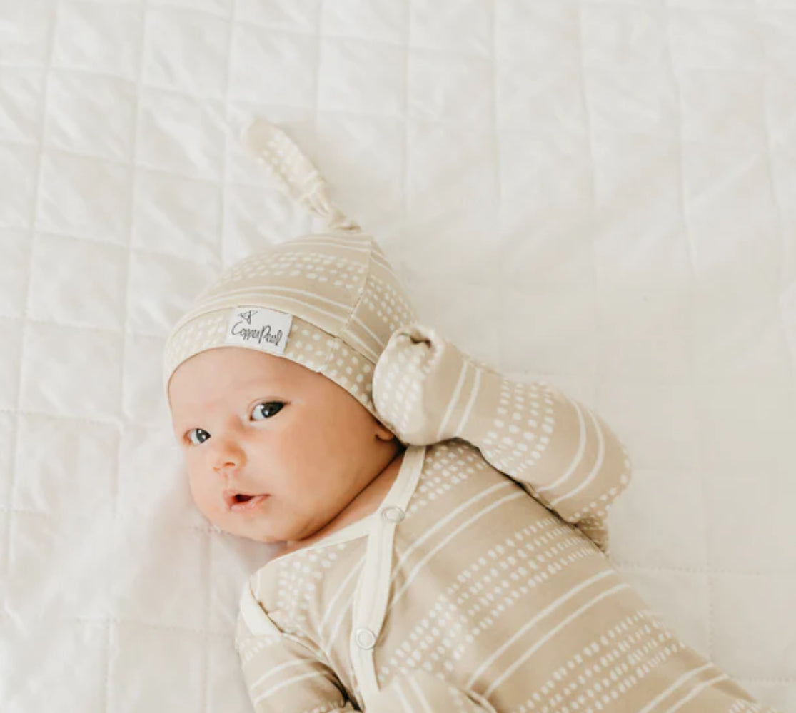 Clay Top Knot Hat-Copper Pearl