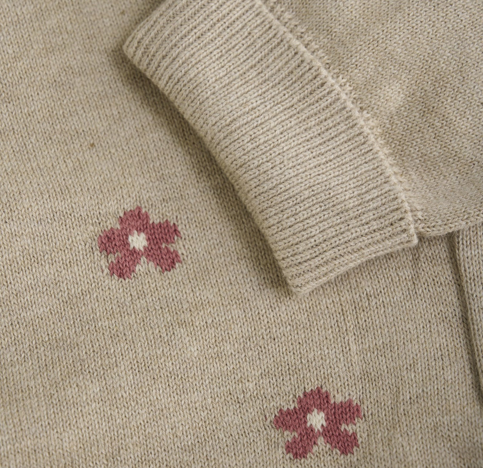 Cream Daisy Sweater Pants -MinyMo-