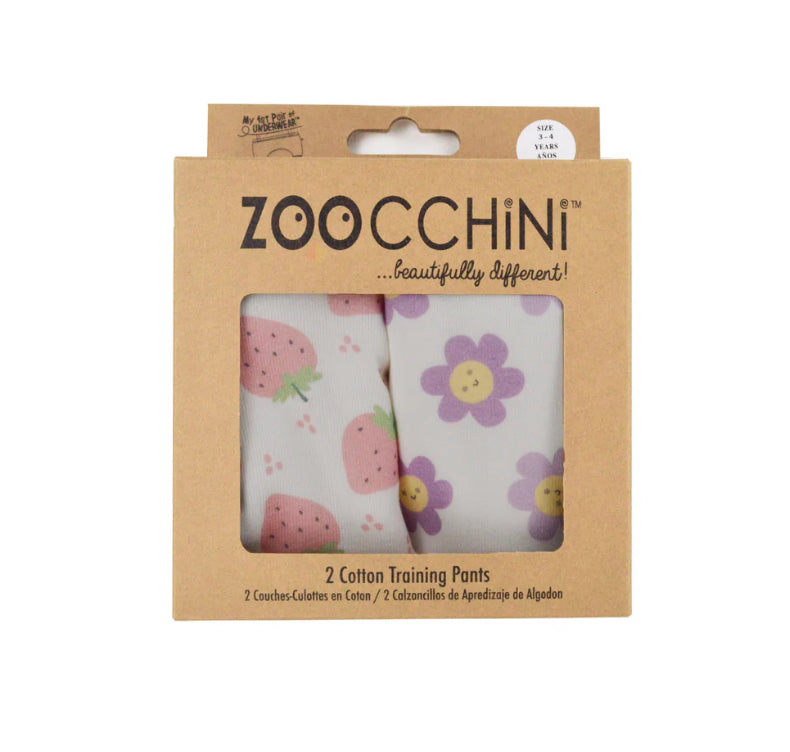 Strawberry And Daisy 2 Pack Training Pants-Zoocchini