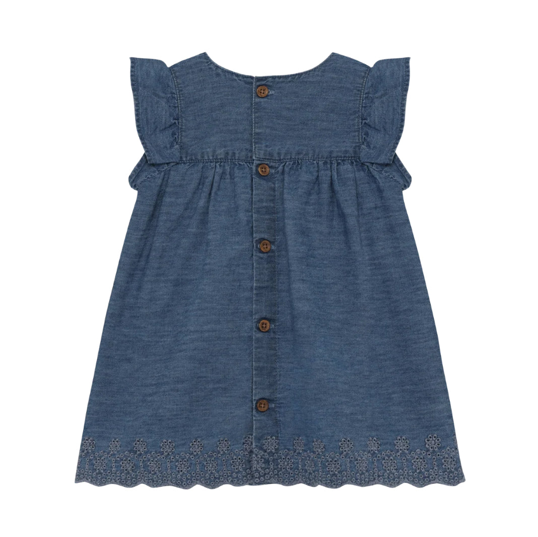 Soft Denim Baby Dress-Minymo