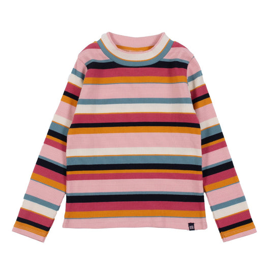 Ribbed Colour Striped Long Sleeve Sweater-Nano
