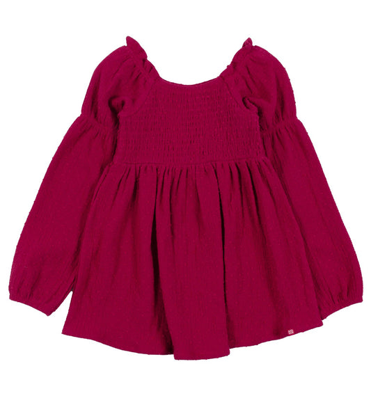 Magenta Smocked Tunic -Nano
