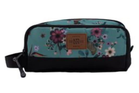 Teal Floral Pencil Case-Nano