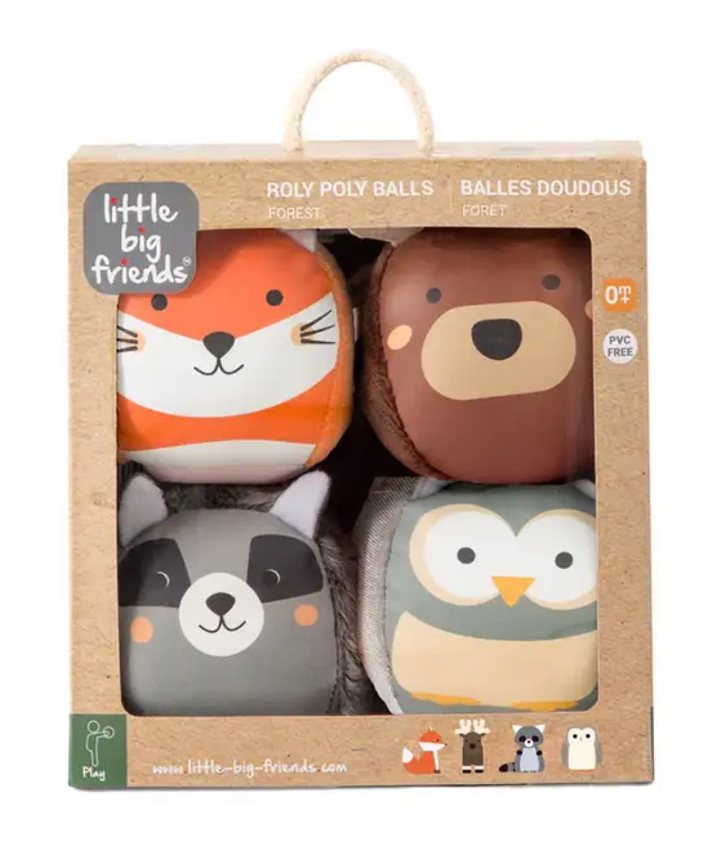 Set of 4 Roly Poly Balls -Forest-Little Big Friends