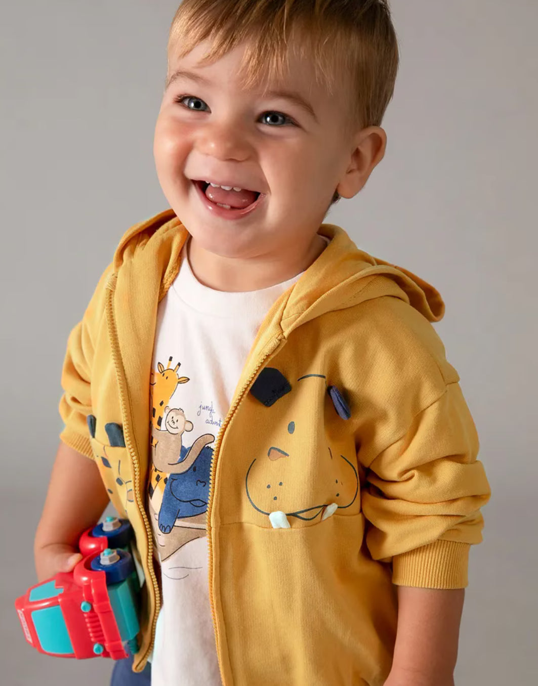 Boys 3 Piece Track Suit With Fun Safari Animal Top-Mayoral