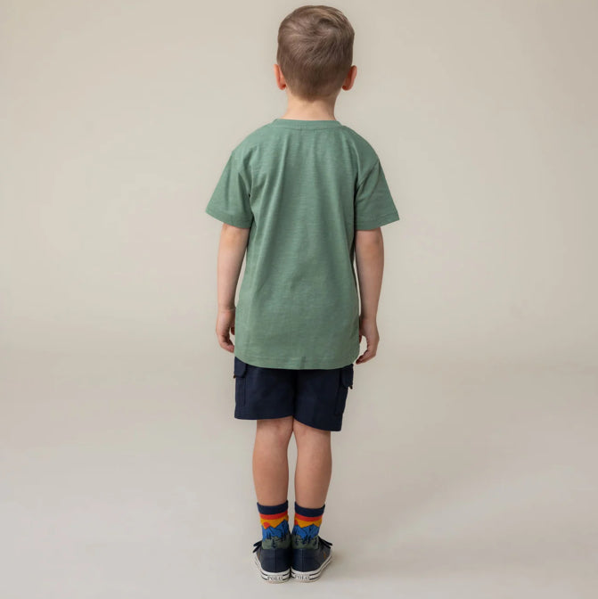 Boys Navy Bermuda Shorts-Nano