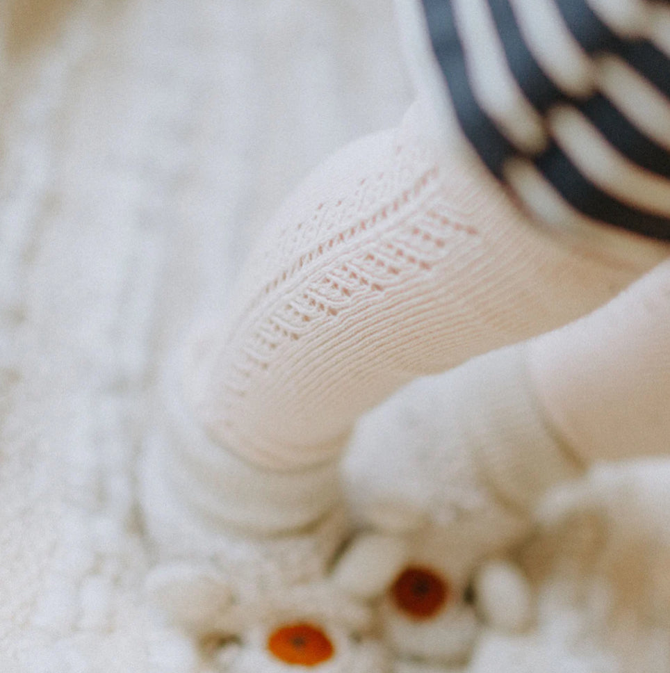 Plain Cream Tights-Souris Mini