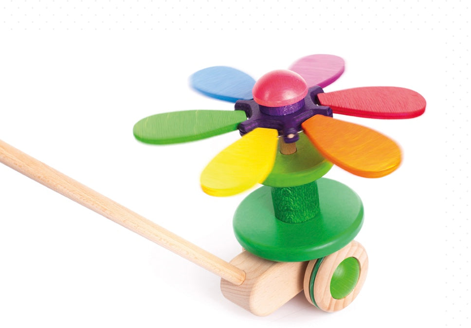 Spinning Flower Trotter Push Toy-Bajo