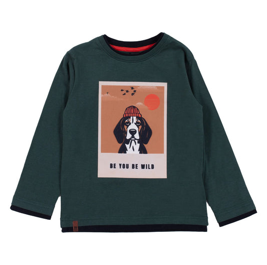 Green Dog Long Sleeve Shirt-Nano
