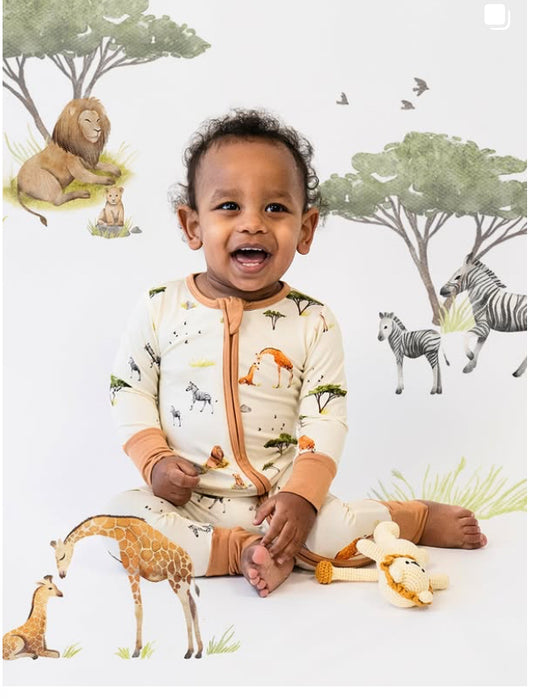 Safari Footless Sleeper With Fold Over Feet-Belan.J