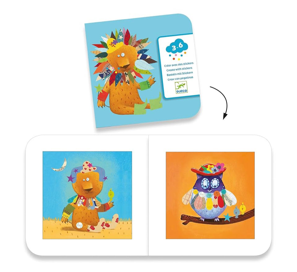 Create with Stickers Animals Fun-Djeco