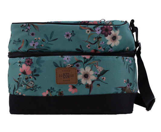 Teal Floral Lunch Bag-Nano