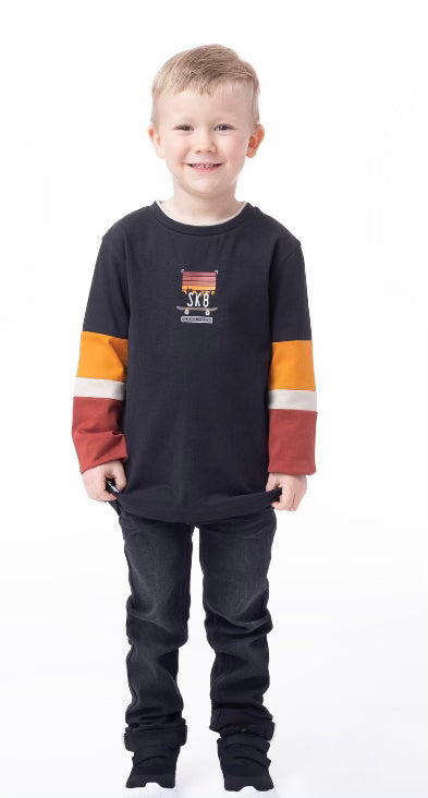 Long Sleeve Skate Board Boy Shirts-Nano