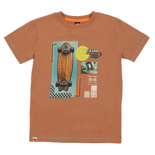 Brown Skate Board Tishirt Nano