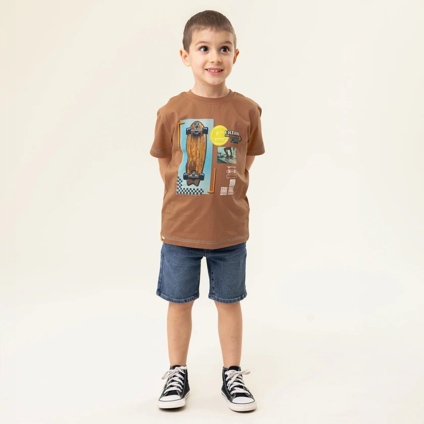 Brown Skate Board Tishirt Nano