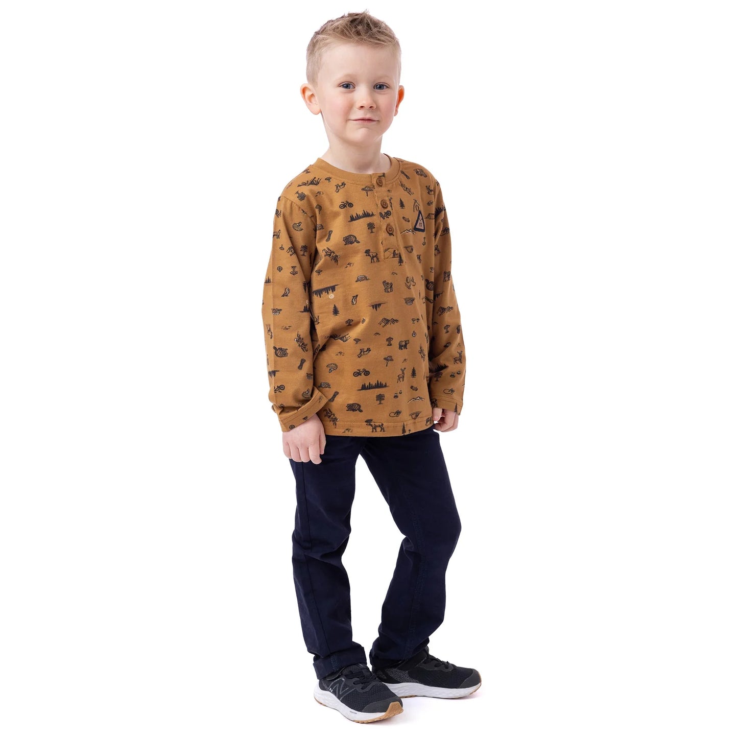 Long Sleeve Yellow Animal Shirt-Nano
