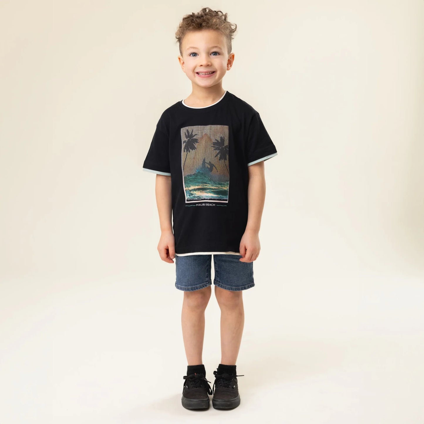 Black Malibu Beach Tishirt Nano