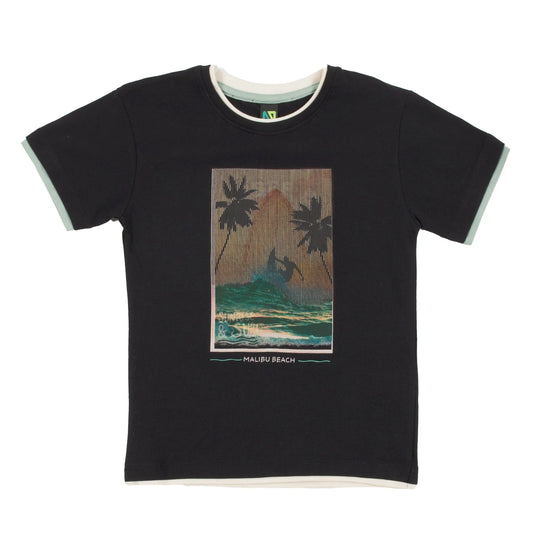 Black Malibu Beach Tishirt Nano