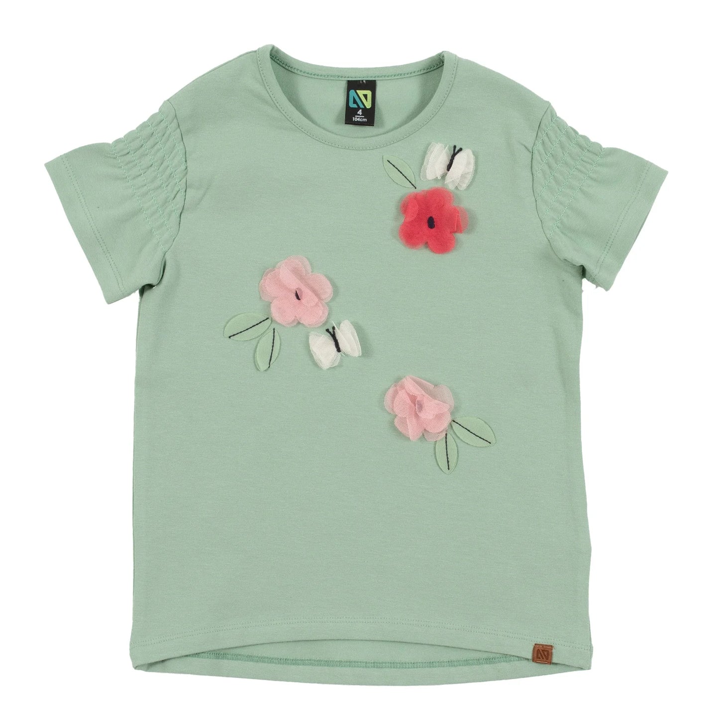 Sage Floral Appliqué Tishirt -Nano