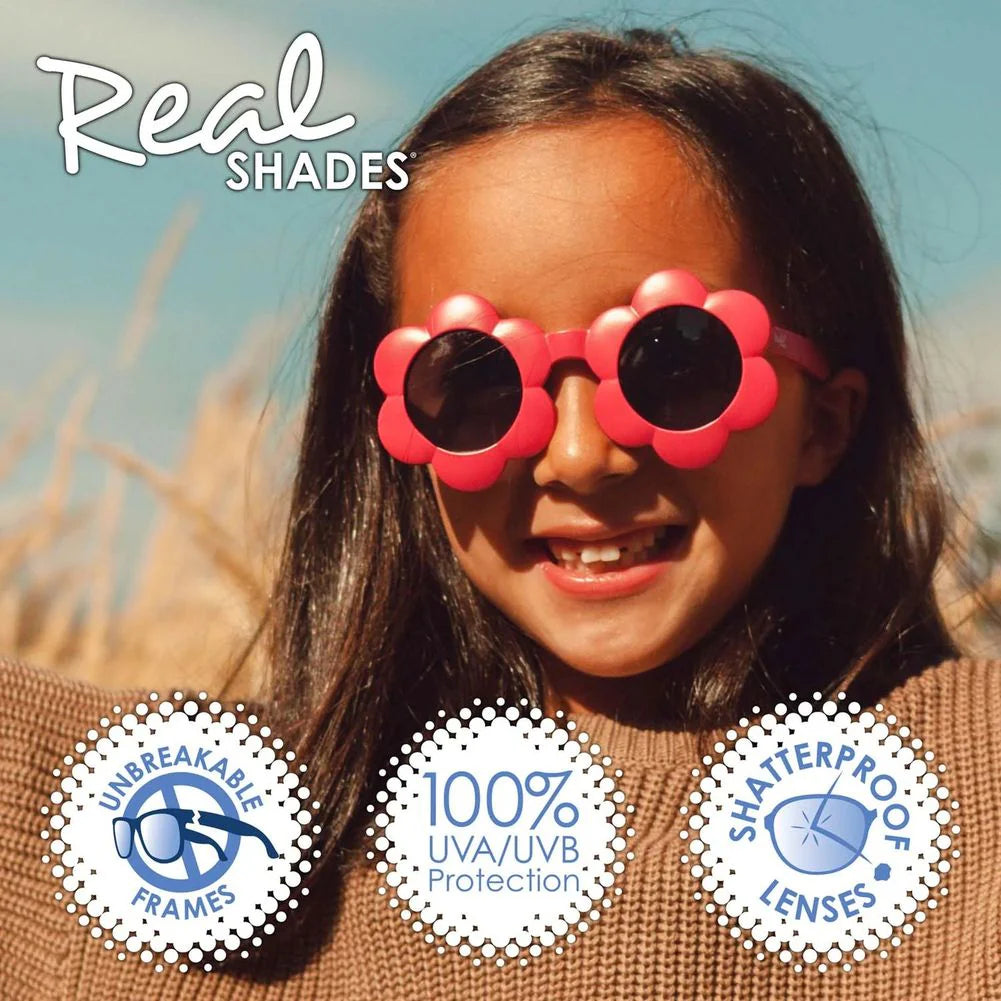 Raspberry Flower Chill Unbreakable UV Fashion Sunglasses-Real Shades