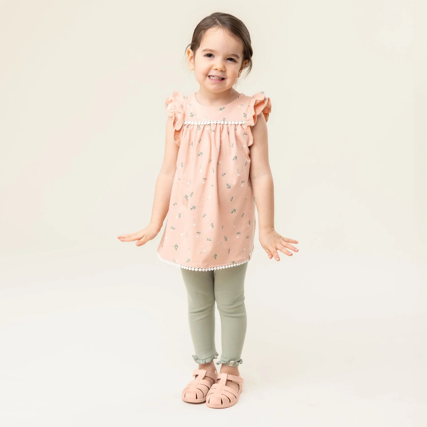 Blush Floral Print Dress Baby. -Nano