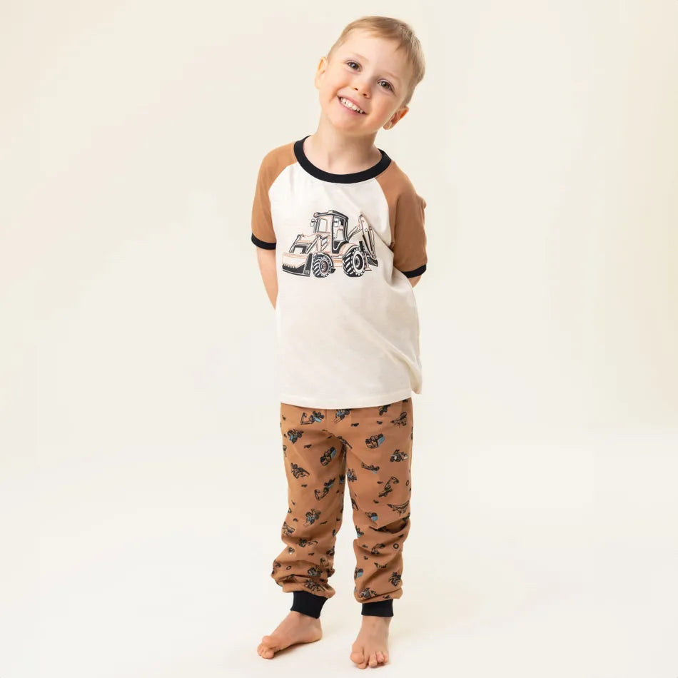 Glow in the Dark Heavy Equipment 3 pc Pjs -Nano