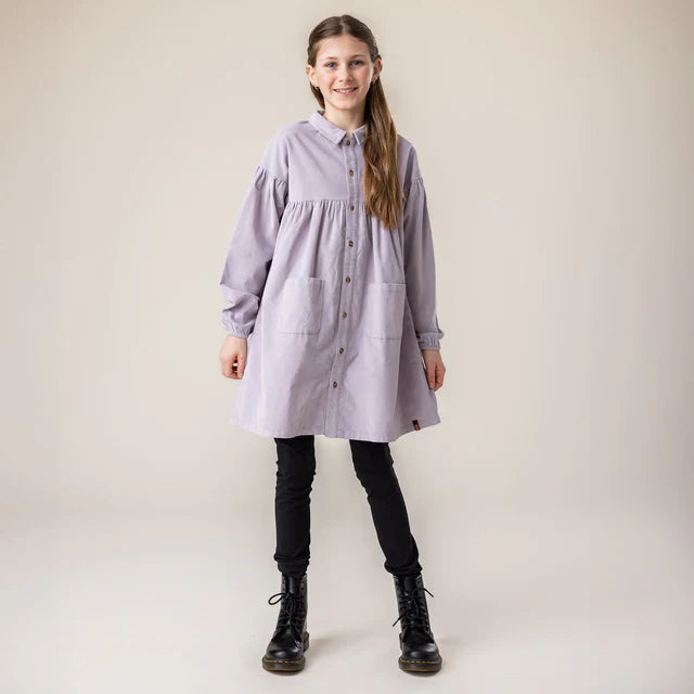 Soft Mauve Corduroy Tunic Dress -Nano