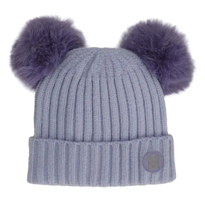 Double Pompom Knit Hat 0-6m Calikids