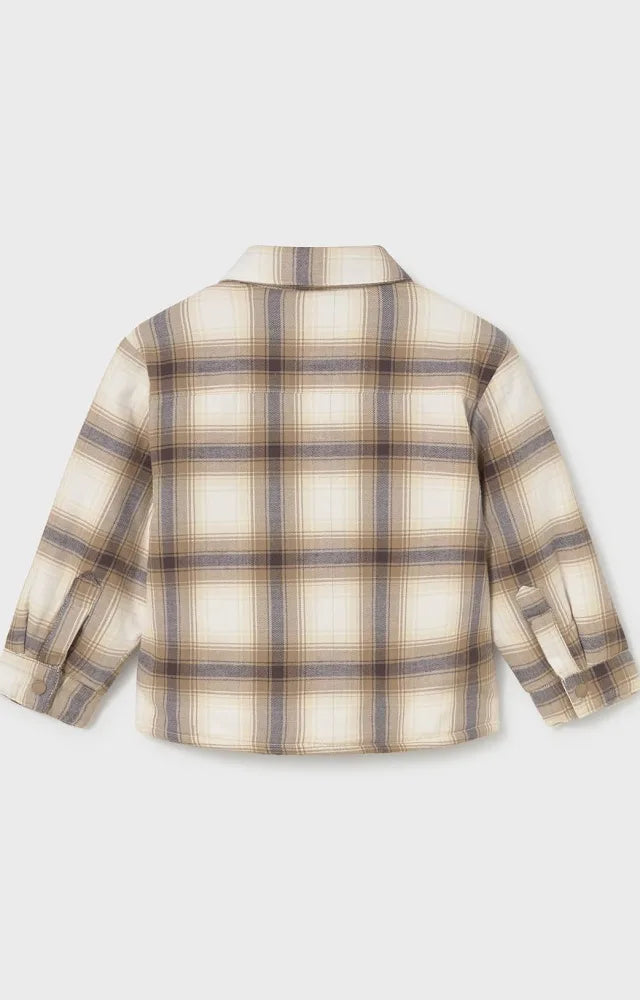 Brown and Tan Plaid Shacket - Mayoral