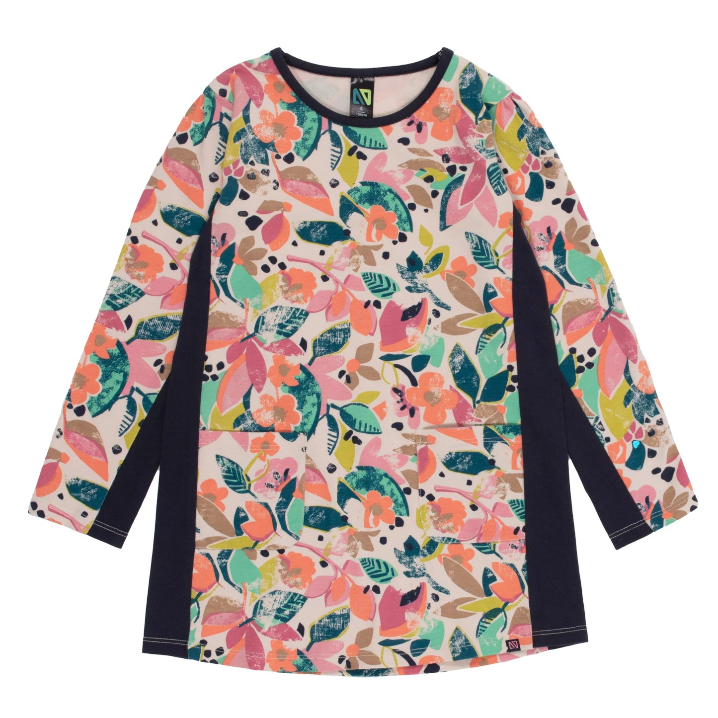Navy Floral Knit Tunic-Nano