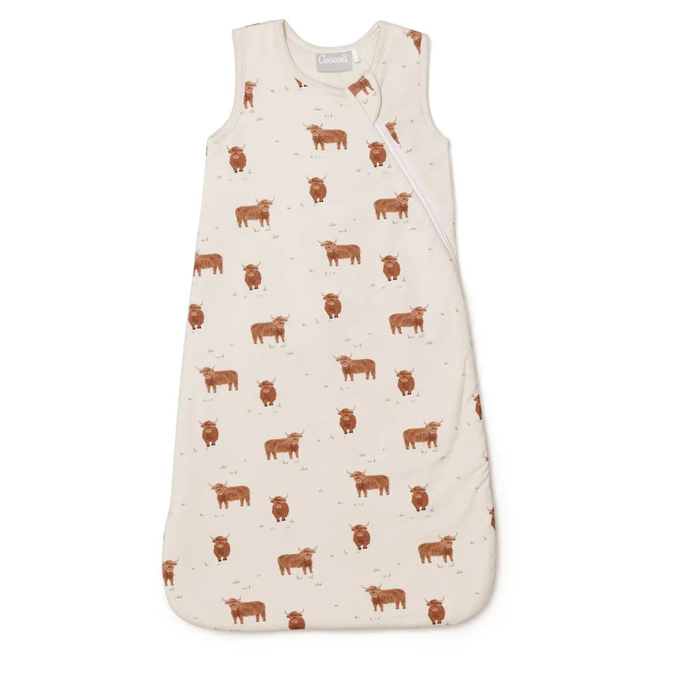 Highland Cow Sleep Sack 0.5 Tog Coccoli