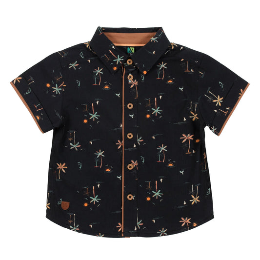 Black Palm Trees Shirt -Nano
