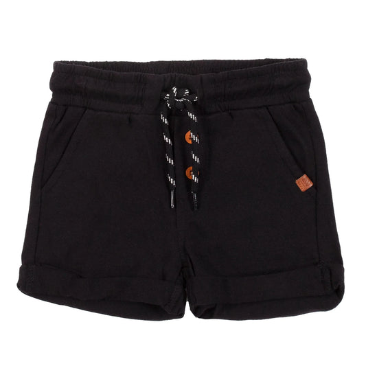 Black Baby Knit Shorts with Draw Strings -Nano
