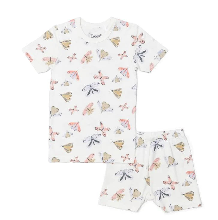 Butterfly Short Sleeve 2pc Short PJ Set-Coccoli