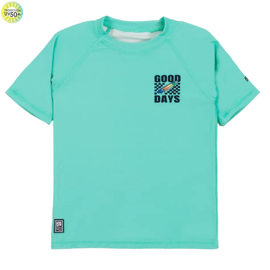 Blue Rash Guard T Shirt Short Sleeve - Nano