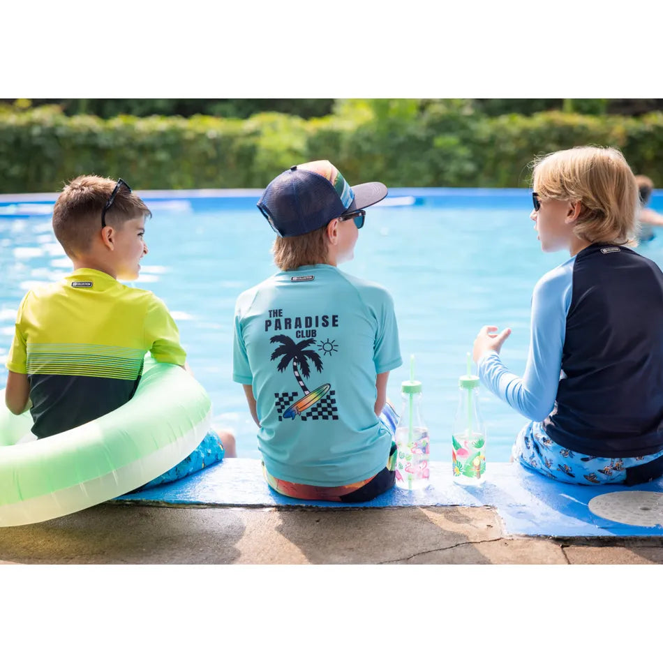 Blue Rash Guard T Shirt Short Sleeve - Nano