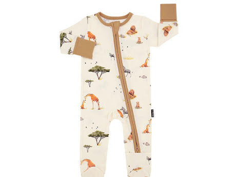 Safari Bamboo Baby Footed Sleeper-Belan.J