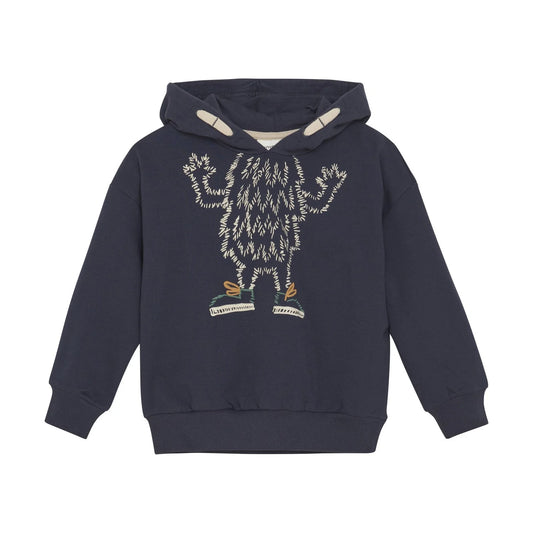 Navy Monster Hooded Sweatshirt-Minymo