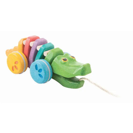 Rainbow Alligator Pull Toy - Planed Toys