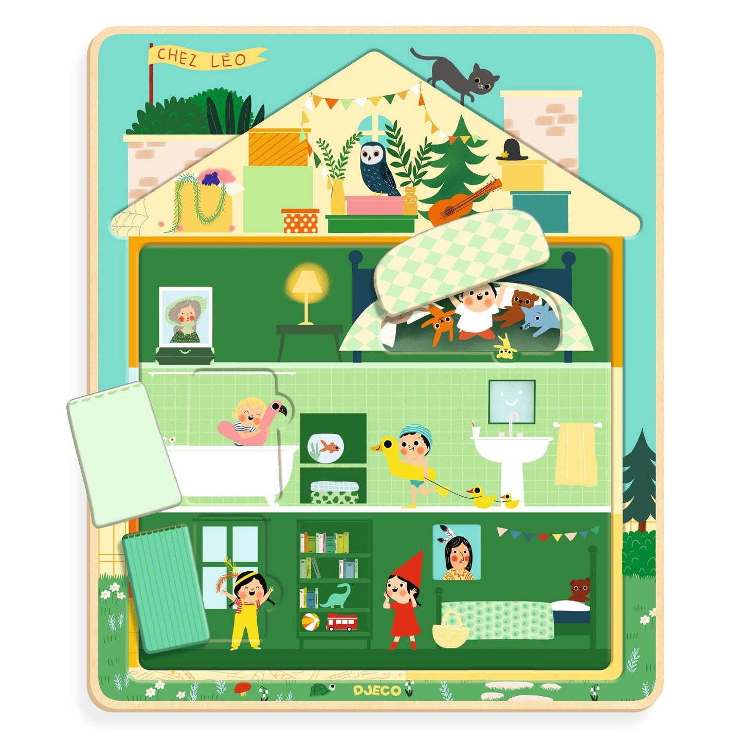 Chez Leo-3 Layer Puzzle-Djeco