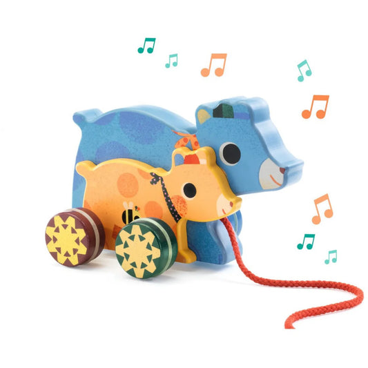 Musical Pull Along Toy Gabi and Sam-Djeco