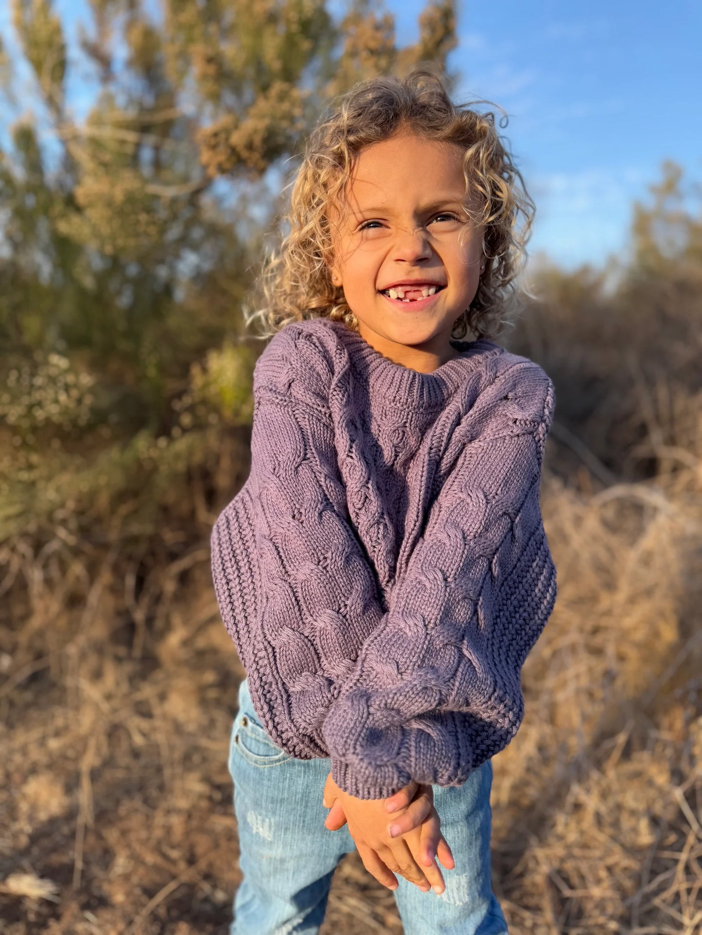 Molly Cable Knit 100% Cotton Sweaters 2 Colours