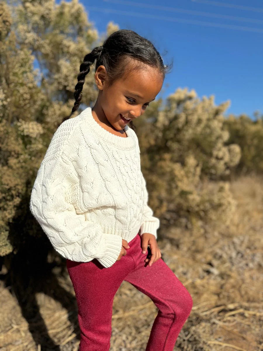 Molly Cable Knit 100% Cotton Sweaters 2 Colours