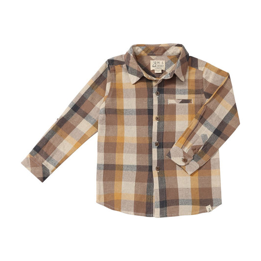Tan and Black Plaid Atwood Shirt - Me and Henry