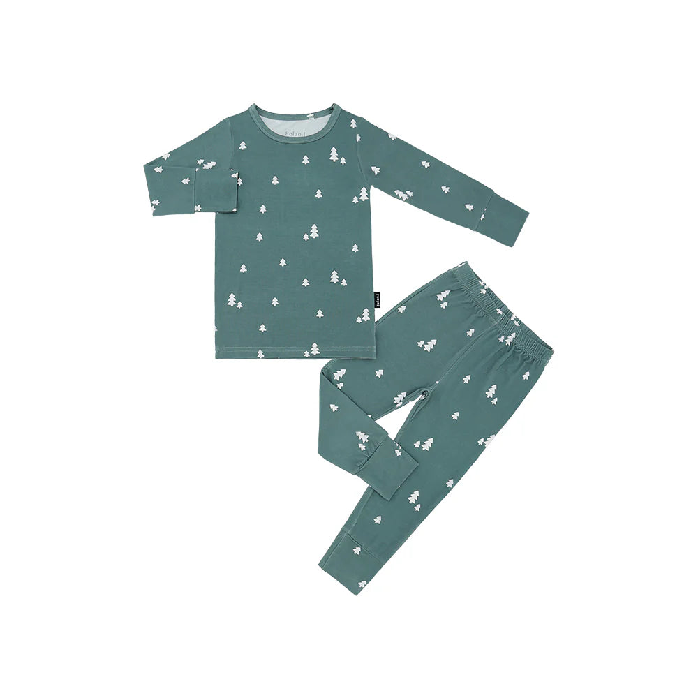Tiny Trees Green Long Sleeve PJ Set-Belan.J