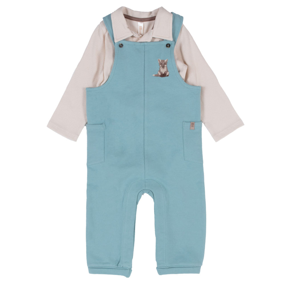 Soft Blue Baby Overall Set -Nano