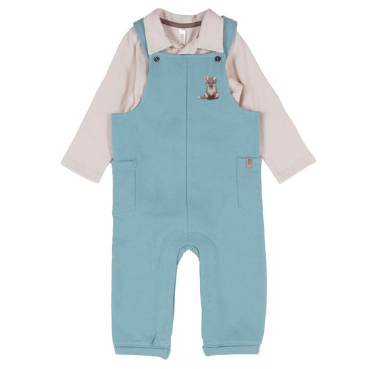 Soft Blue Baby Overall Set -Nano