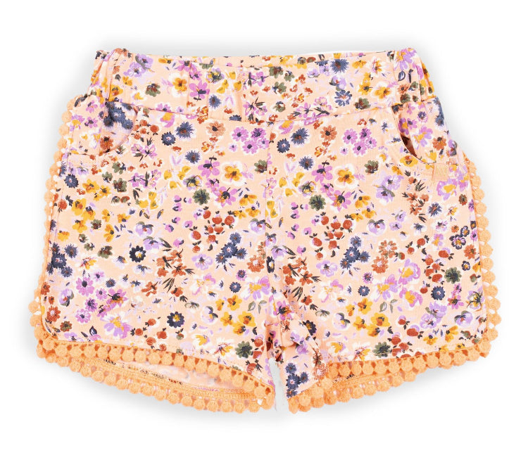 Baby girl shorts, floral shorts,